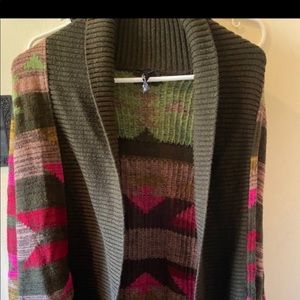 Cardigan- Multi Color Cardigan sweater / size large
